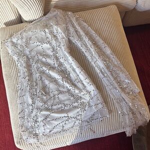 Lulu's Silver One Shoulder Dress